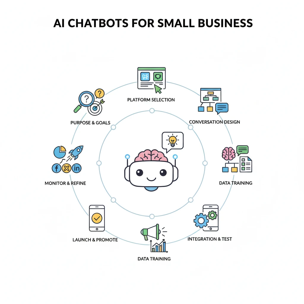 ai chatbots for small business diagram 